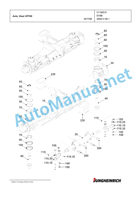 Jungheinrich Forklift TFG 425s GE130-440DZ Spare Parts Manual FN427209 4 Jungheinrich Forklift TFG 425s GE130-440DZ Spare Parts Manual FN427209 - Image 4