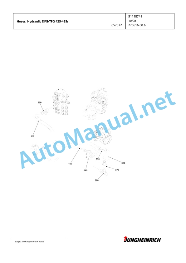 Jungheinrich Forklift TFG 425s GE130-440DZ Spare Parts Manual FN427209 5 Jungheinrich Forklift TFG 425s GE130-440DZ Spare Parts Manual FN427209 - Image 5