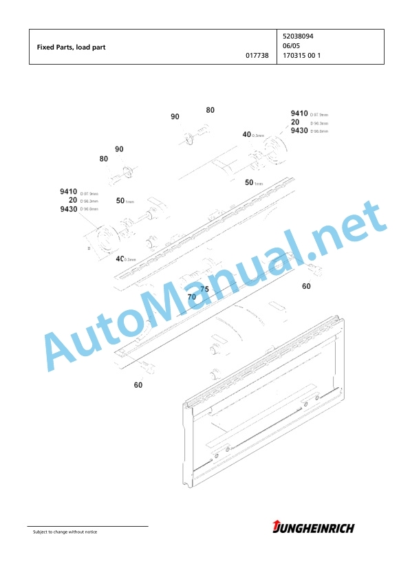 Jungheinrich Forklift TFG 430 G+E115-440DZ Spare Parts Manual FN425008 5 Jungheinrich Forklift TFG 430 G+E115-440DZ Spare Parts Manual FN425008 - Image 5