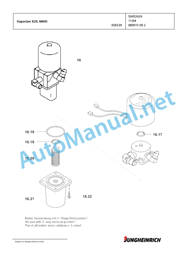 Jungheinrich Forklift TFG 430 G+E115-500DZ Spare Parts Manual FN424320 3 Jungheinrich Forklift TFG 430 G+E115-500DZ Spare Parts Manual FN424320 - Image 3