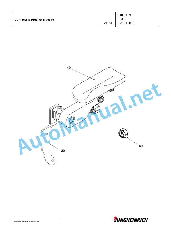 Alternative view of Jungheinrich Forklift TFG 430 G+E120-330ZT Spare Parts Manual FN423599