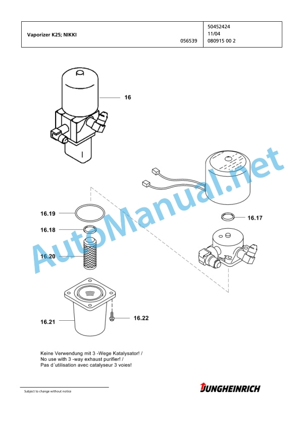 Jungheinrich Forklift TFG 430 G+E120-330ZT Spare Parts Manual FN423599 3 Jungheinrich Forklift TFG 430 G+E120-330ZT Spare Parts Manual FN423599 - Image 3