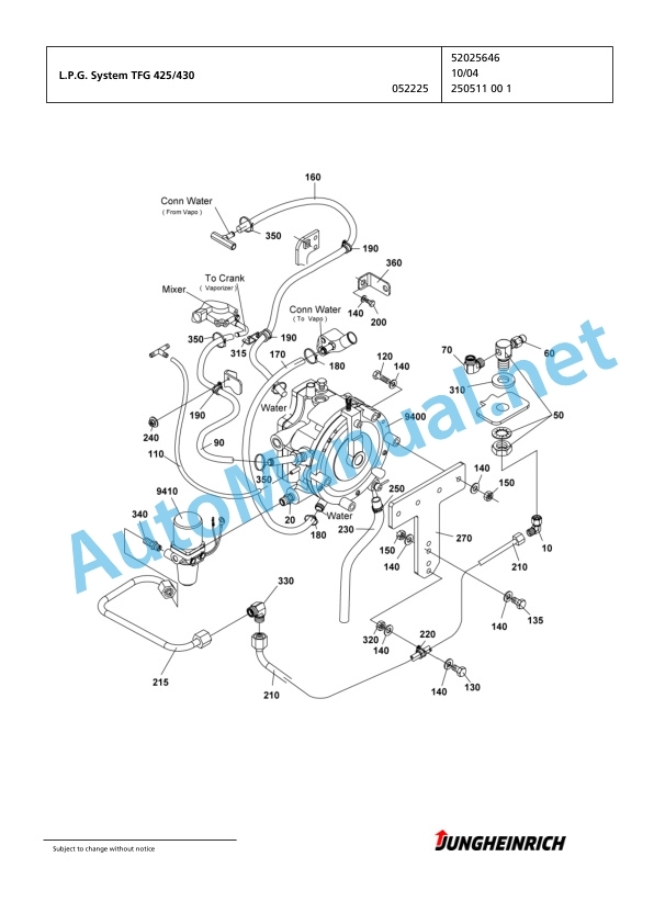 Jungheinrich Forklift TFG 430 G+E120-330ZT Spare Parts Manual FN423599 4 Jungheinrich Forklift TFG 430 G+E120-330ZT Spare Parts Manual FN423599 - Image 4