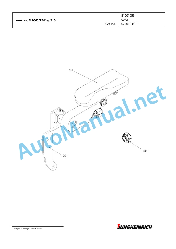 Alternative view of Jungheinrich Forklift TFG 430 G115-400ZT Spare Parts Manual FN425025