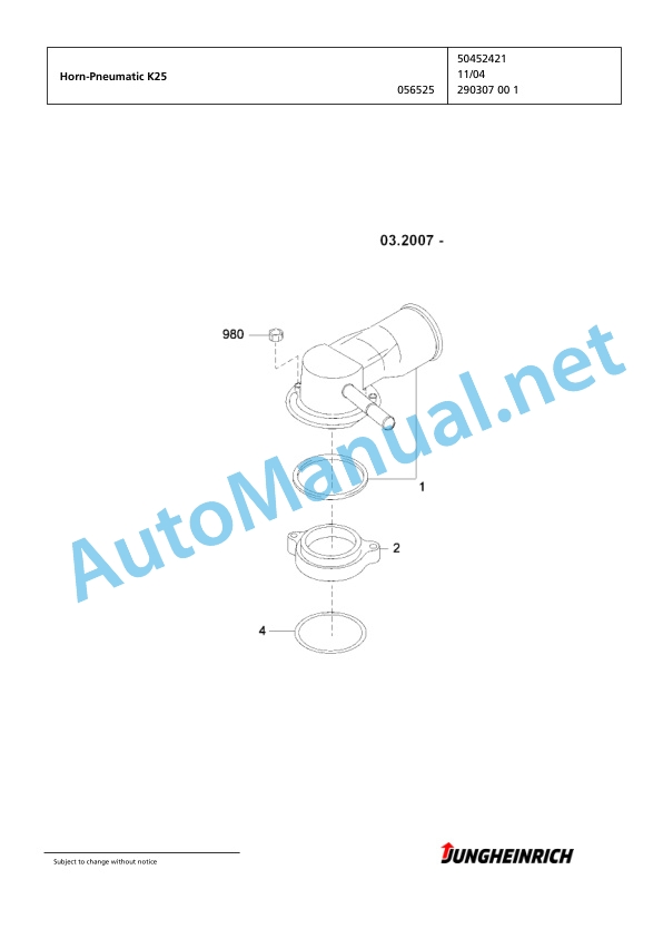 Jungheinrich Forklift TFG 430 G115-470DZ Spare Parts Manual FN424899 3 Jungheinrich Forklift TFG 430 G115-470DZ Spare Parts Manual FN424899 - Image 3