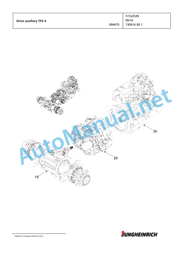 Jungheinrich Forklift TFG 430 G160-310ZT Spare Parts Manual FN585540 4 Jungheinrich Forklift TFG 430 G160-310ZT Spare Parts Manual FN585540 - Image 4