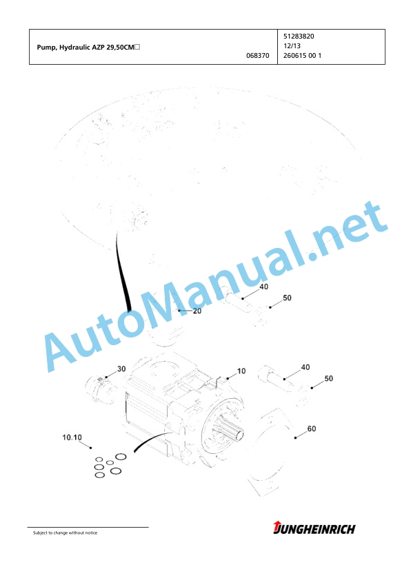 Jungheinrich Forklift TFG 430 G160-310ZT Spare Parts Manual FN585540 5 Jungheinrich Forklift TFG 430 G160-310ZT Spare Parts Manual FN585540 - Image 5