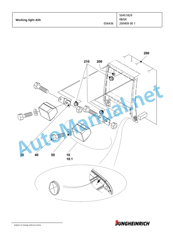 Alternative view of Jungheinrich Forklift TFG 430 GE180-550DZ Spare Parts Manual FN423837