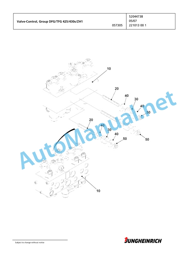 Jungheinrich Forklift TFG 430s G+E120-470DZ Spare Parts Manual FN425117 5 Jungheinrich Forklift TFG 430s G+E120-470DZ Spare Parts Manual FN425117 - Image 5