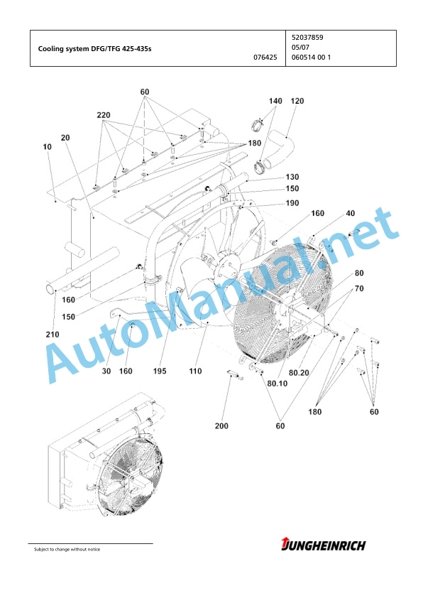 Jungheinrich Forklift TFG 430s G+E160-550DZ Spare Parts Manual FN427262 3 Jungheinrich Forklift TFG 430s G+E160-550DZ Spare Parts Manual FN427262 - Image 3