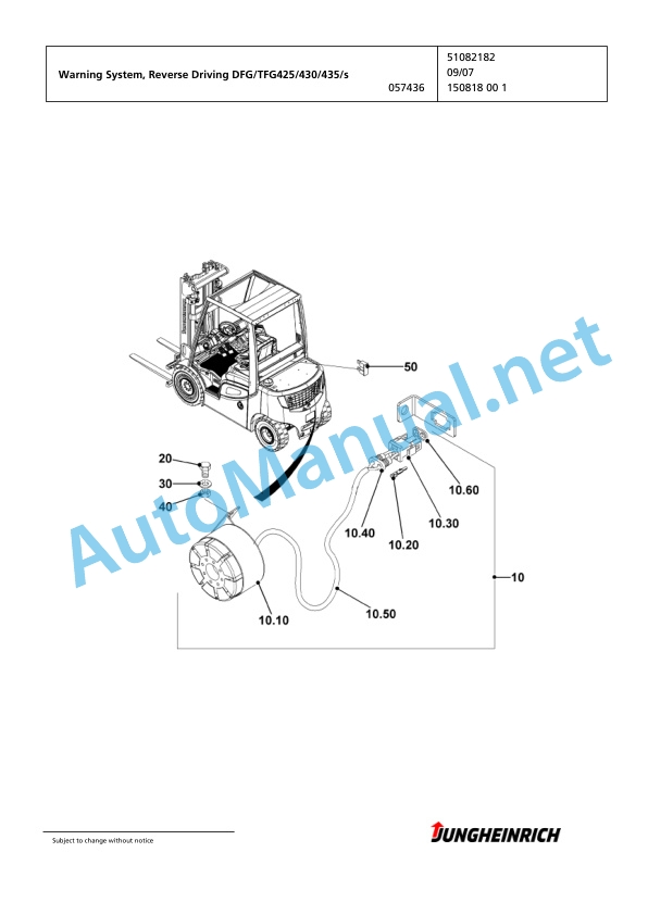 Jungheinrich Forklift TFG 430s G100-440DZ Spare Parts Manual FN423705 5 Jungheinrich Forklift TFG 430s G100-440DZ Spare Parts Manual FN423705 - Image 5