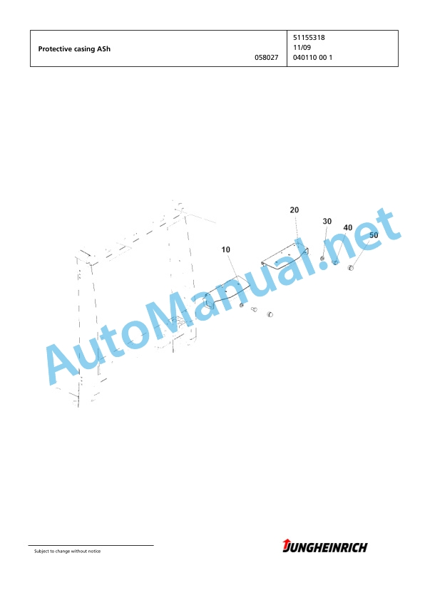 Alternative view of Jungheinrich Forklift TFG 430s G150-370ZT Spare Parts Manual FN425806