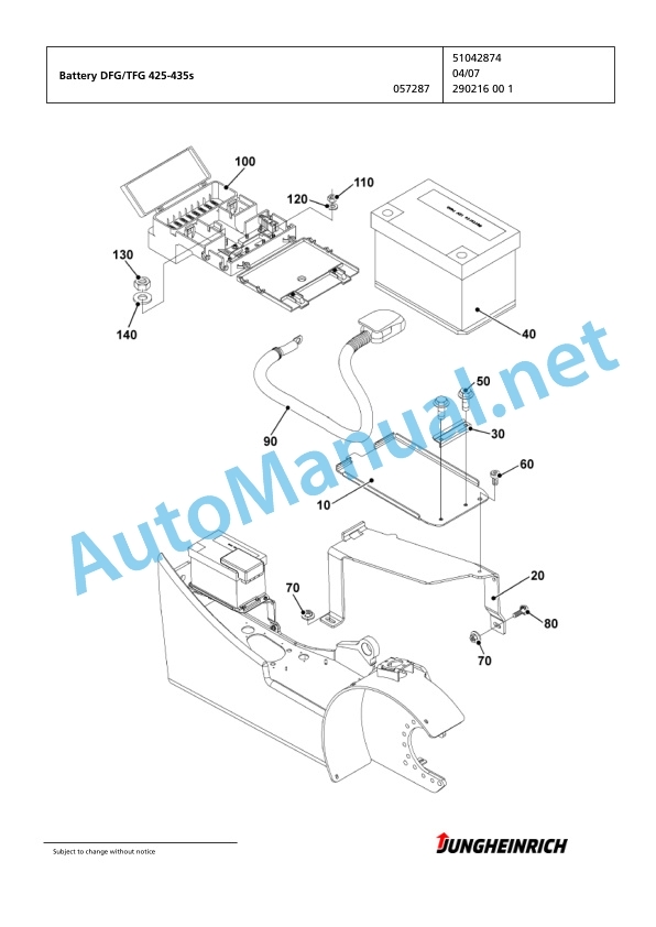 Jungheinrich Forklift TFG 430s GE115-550DZ Spare Parts Manual FN423954 5 Jungheinrich Forklift TFG 430s GE115-550DZ Spare Parts Manual FN423954 - Image 5