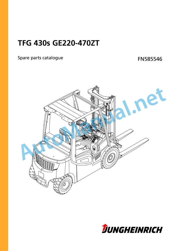 Jungheinrich Forklift TFG 430s GE220-470ZT Spare Parts Manual FN585546