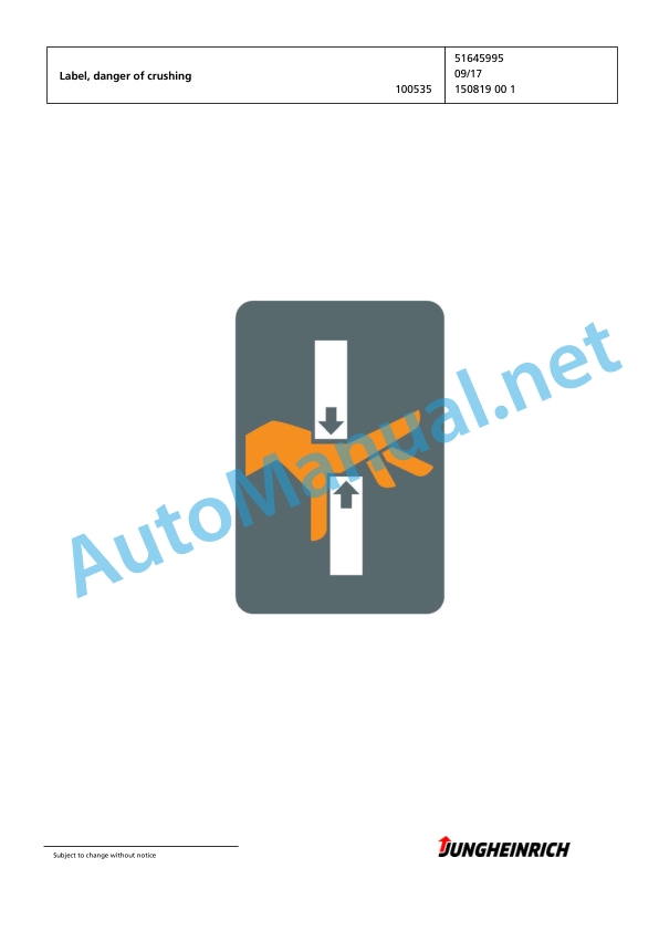 Jungheinrich Forklift TFG 430s GE220-470ZT Spare Parts Manual FN585546 3 Jungheinrich Forklift TFG 430s GE220-470ZT Spare Parts Manual FN585546 - Image 3