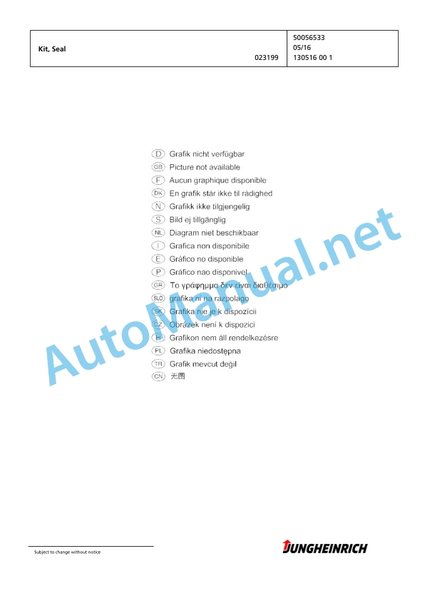 Jungheinrich Forklift TFG 430s GE220-470ZT Spare Parts Manual FN585546 4 Jungheinrich Forklift TFG 430s GE220-470ZT Spare Parts Manual FN585546 - Image 4