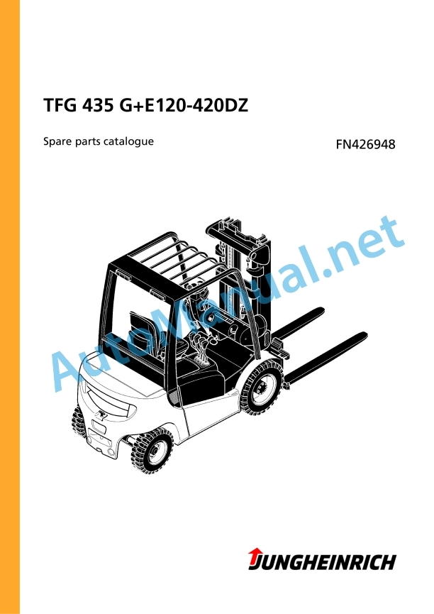 Jungheinrich Forklift TFG 435 G+E120-420DZ Spare Parts Manual FN426948
