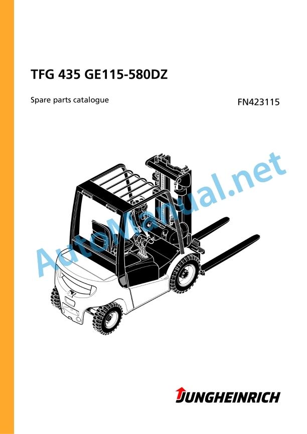 Jungheinrich Forklift TFG 435 GE115-580DZ Spare Parts Manual FN423115