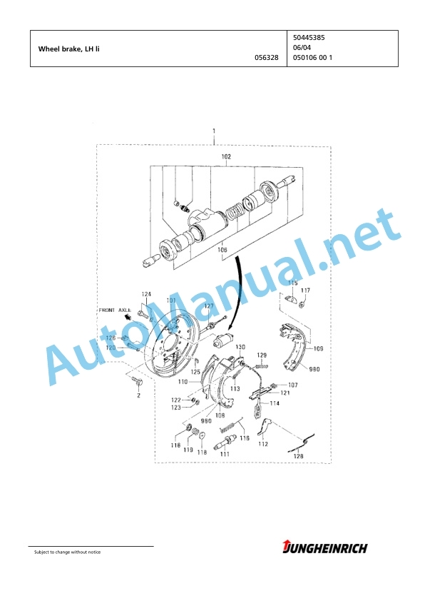 Jungheinrich Forklift TFG 435 GE200-290ZT Spare Parts Manual FN426003 4 Jungheinrich Forklift TFG 435 GE200-290ZT Spare Parts Manual FN426003 - Image 4