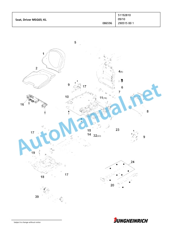 Alternative view of Jungheinrich Forklift TFG 435s G+E120-330ZT Spare Parts Manual FN425432