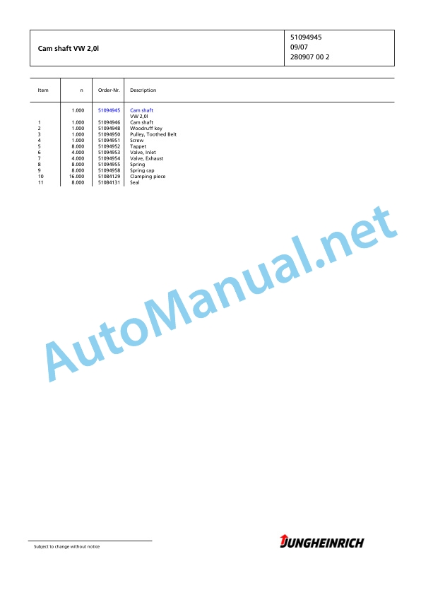 Jungheinrich Forklift TFG 435s G+E120-330ZT Spare Parts Manual FN425432 3 Jungheinrich Forklift TFG 435s G+E120-330ZT Spare Parts Manual FN425432 - Image 3