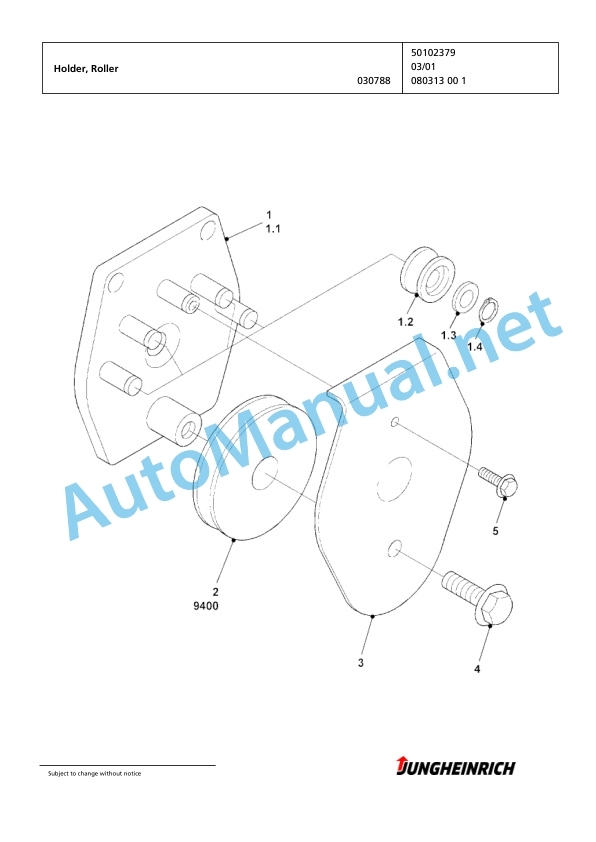 Jungheinrich Forklift TFG 435s G+E120-480ZT Spare Parts Manual FN426350 4 Jungheinrich Forklift TFG 435s G+E120-480ZT Spare Parts Manual FN426350 - Image 4