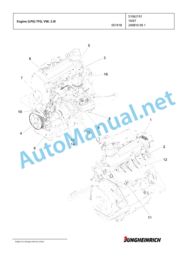 Jungheinrich Forklift TFG 435s G115-480DZ Spare Parts Manual FN425866 3 Jungheinrich Forklift TFG 435s G115-480DZ Spare Parts Manual FN425866 - Image 3