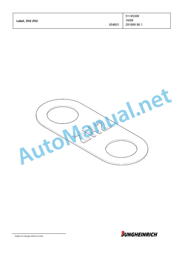 Jungheinrich Forklift TFG 435s GE100-430ZT Spare Parts Manual FN426817 4 Jungheinrich Forklift TFG 435s GE100-430ZT Spare Parts Manual FN426817 - Image 4