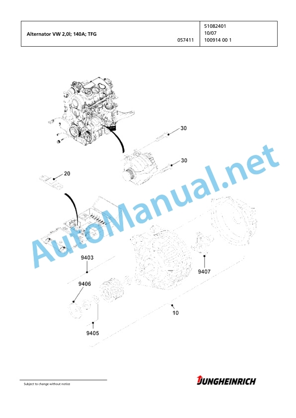 Jungheinrich Forklift TFG 435s GE100-430ZT Spare Parts Manual FN426817 5 Jungheinrich Forklift TFG 435s GE100-430ZT Spare Parts Manual FN426817 - Image 5