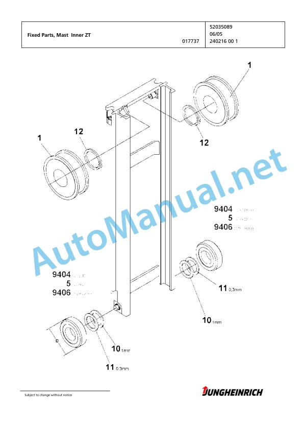 Jungheinrich Forklift TFG 435s GE100-430ZT Spare Parts Manual FN426821 4 Jungheinrich Forklift TFG 435s GE100-430ZT Spare Parts Manual FN426821 - Image 4