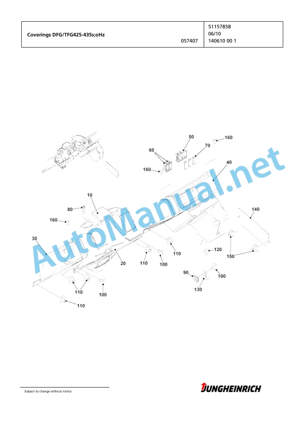 Alternative view of Jungheinrich Forklift TFG 435s GE115-630DZ Spare Parts Manual FN424138