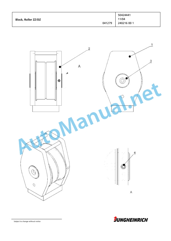 Jungheinrich Forklift TFG 435s GE115-630DZ Spare Parts Manual FN424138 4 Jungheinrich Forklift TFG 435s GE115-630DZ Spare Parts Manual FN424138 - Image 4