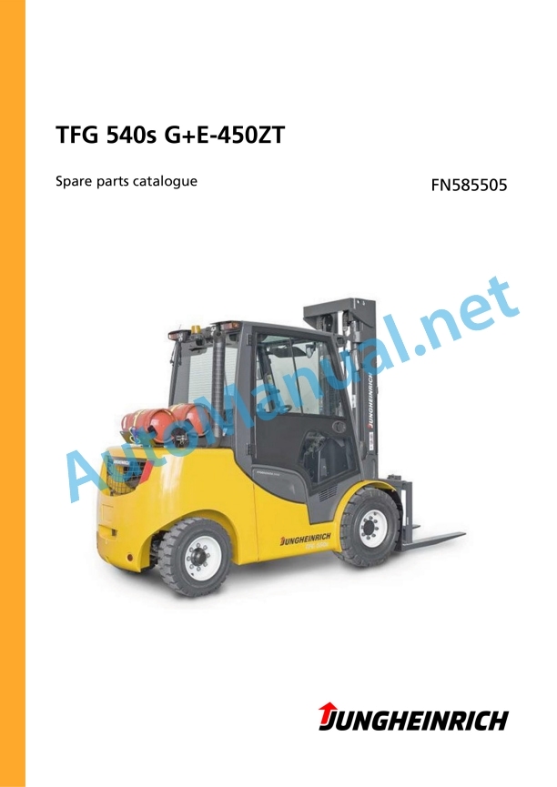 Jungheinrich Forklift TFG 540s G+E-450ZT Spare Parts Manual FN585505