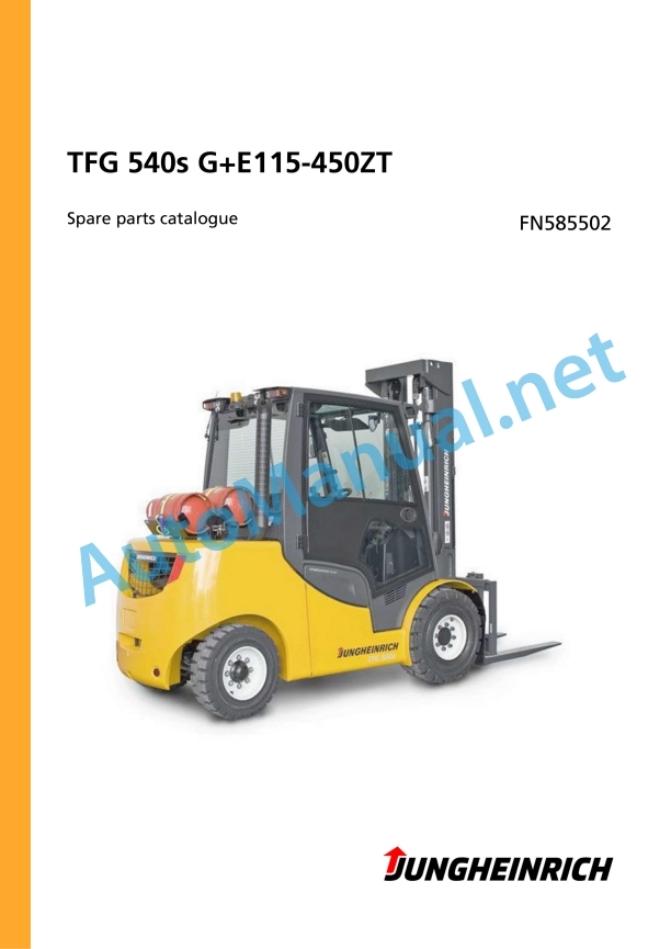 Jungheinrich Forklift TFG 540s G+E115-450ZT Spare Parts Manual FN585502