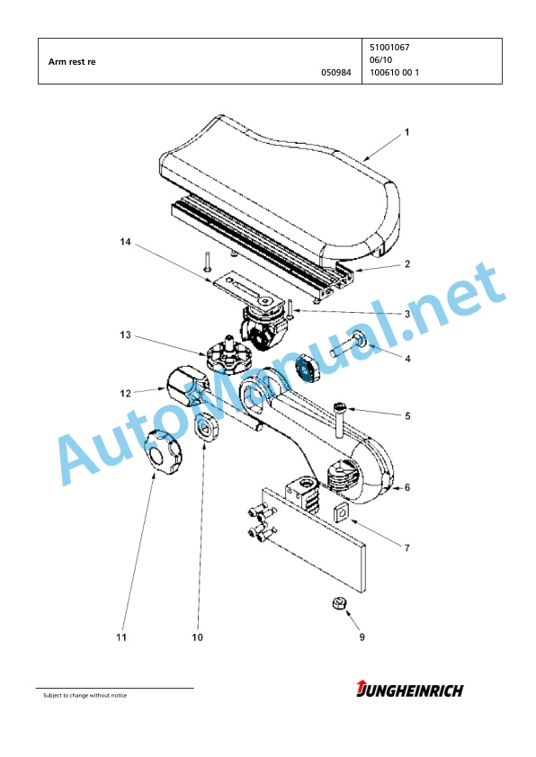 Alternative view of Jungheinrich Forklift TFG 545 GE120-450ZT Spare Parts Manual FN426567