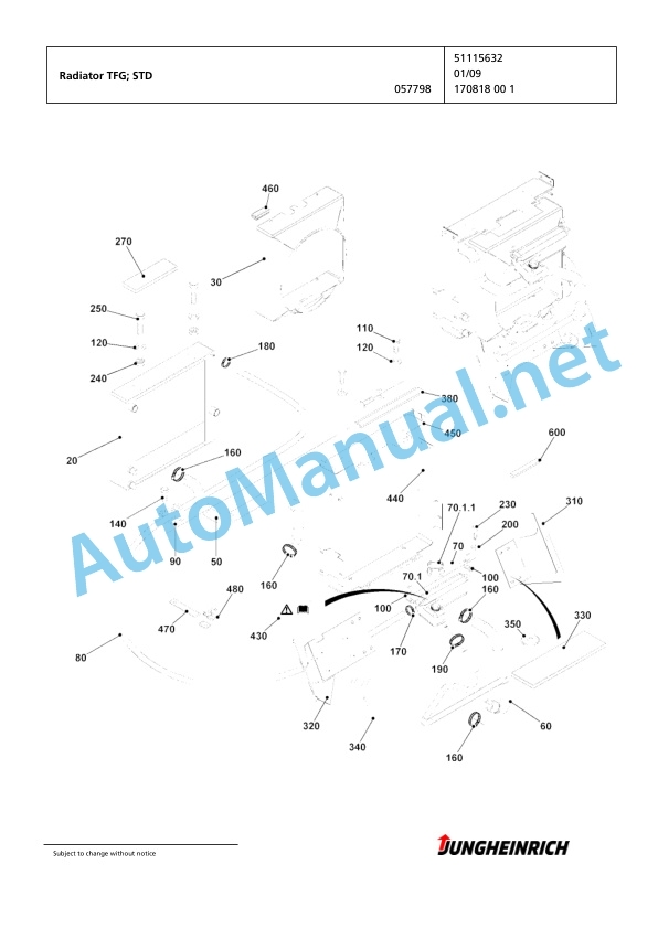 Jungheinrich Forklift TFG 545 GE120-450ZT Spare Parts Manual FN426567 4 Jungheinrich Forklift TFG 545 GE120-450ZT Spare Parts Manual FN426567 - Image 4