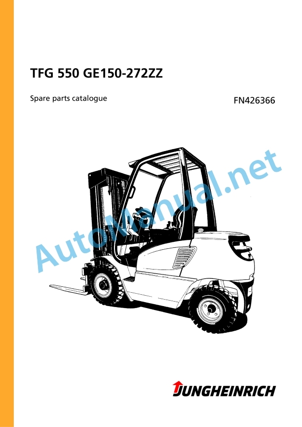 Jungheinrich Forklift TFG 550 GE150-272ZZ Spare Parts Manual FN426366