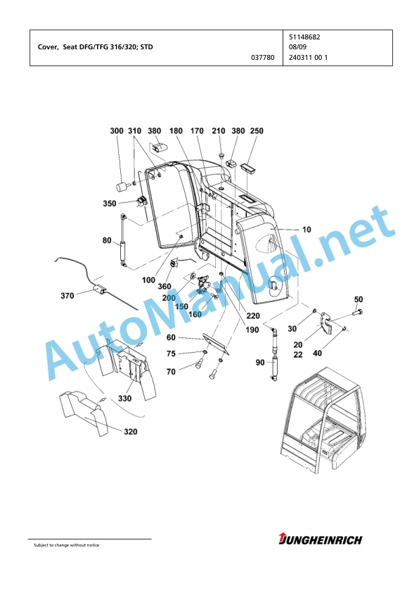 Alternative view of Jungheinrich TFG 320 GE115-450DZ Spare Parts Manual FN418471