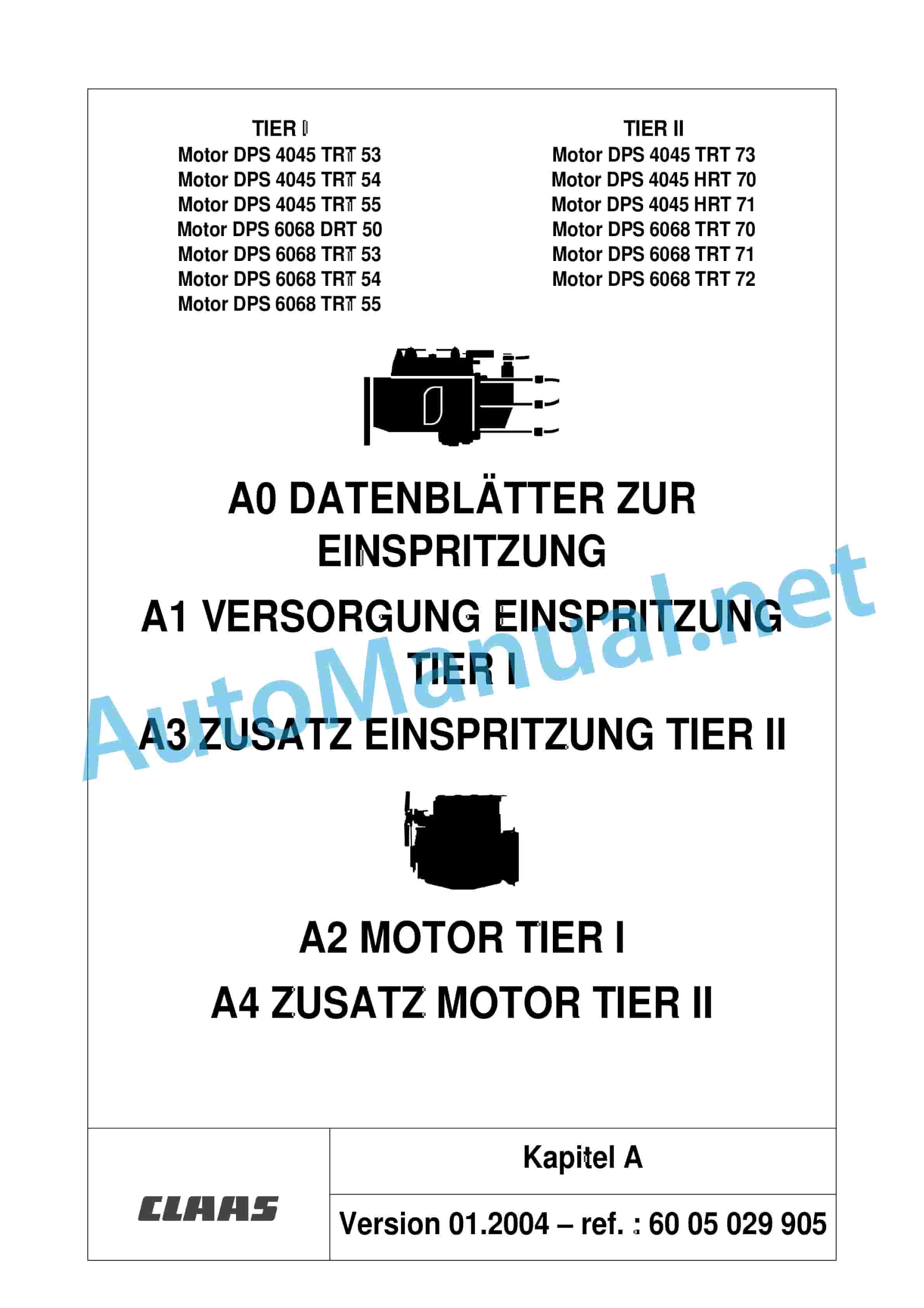 Claas ARES 696-616 RZ, RC, RX (A04) Tractor Repair Manual DE 2 Claas ARES 696-616 RZ, RC, RX (A04) Tractor Repair Manual DE - Image 2
