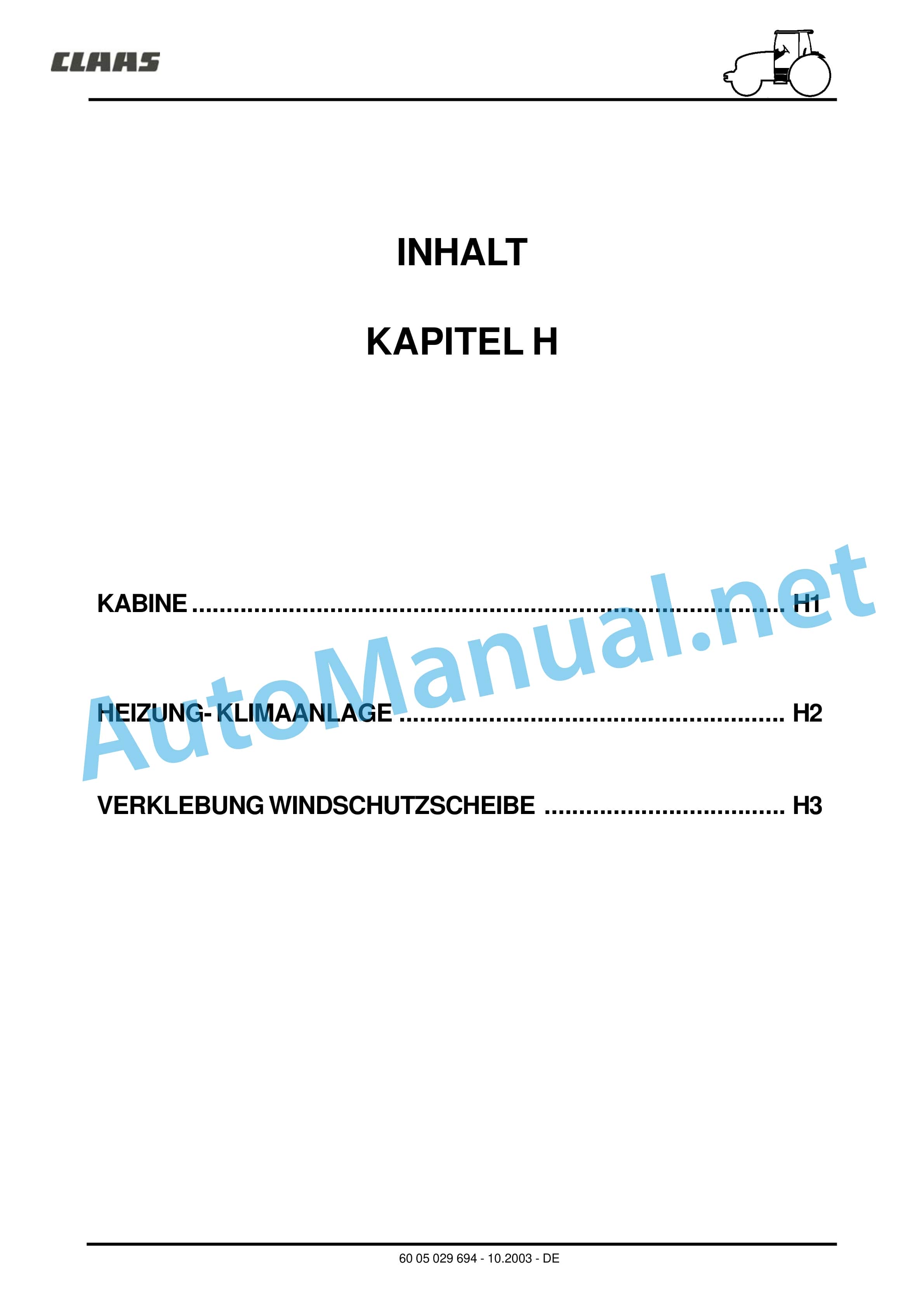 Claas ARES 696-616 RZ, RC, RX (A04) Tractor Repair Manual DE 34 Claas ARES 696-616 RZ, RC, RX (A04) Tractor Repair Manual DE - Image 34