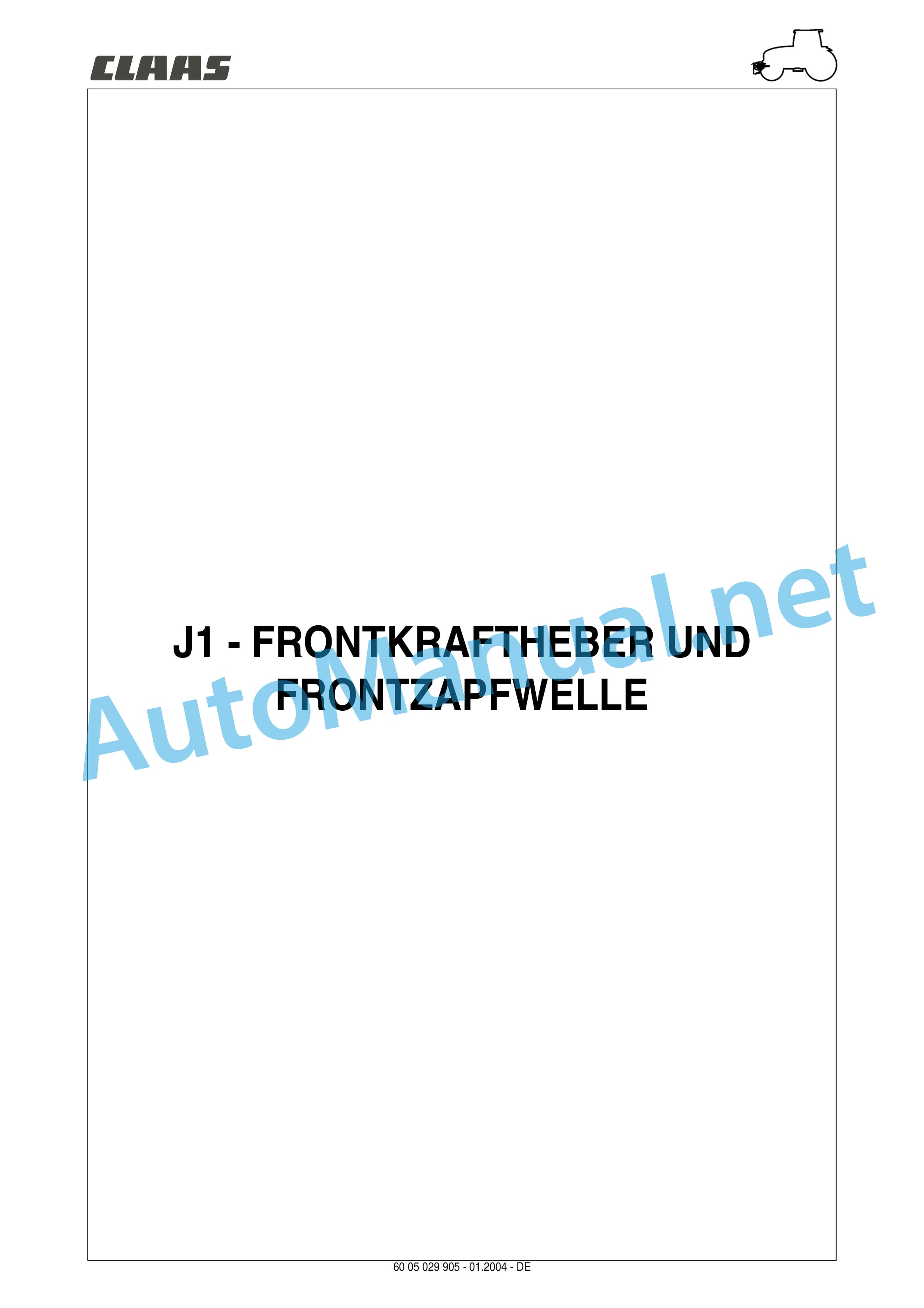 Claas ARES 696-616 RZ, RC, RX (A04) Tractor Repair Manual DE 40 Claas ARES 696-616 RZ, RC, RX (A04) Tractor Repair Manual DE - Image 40