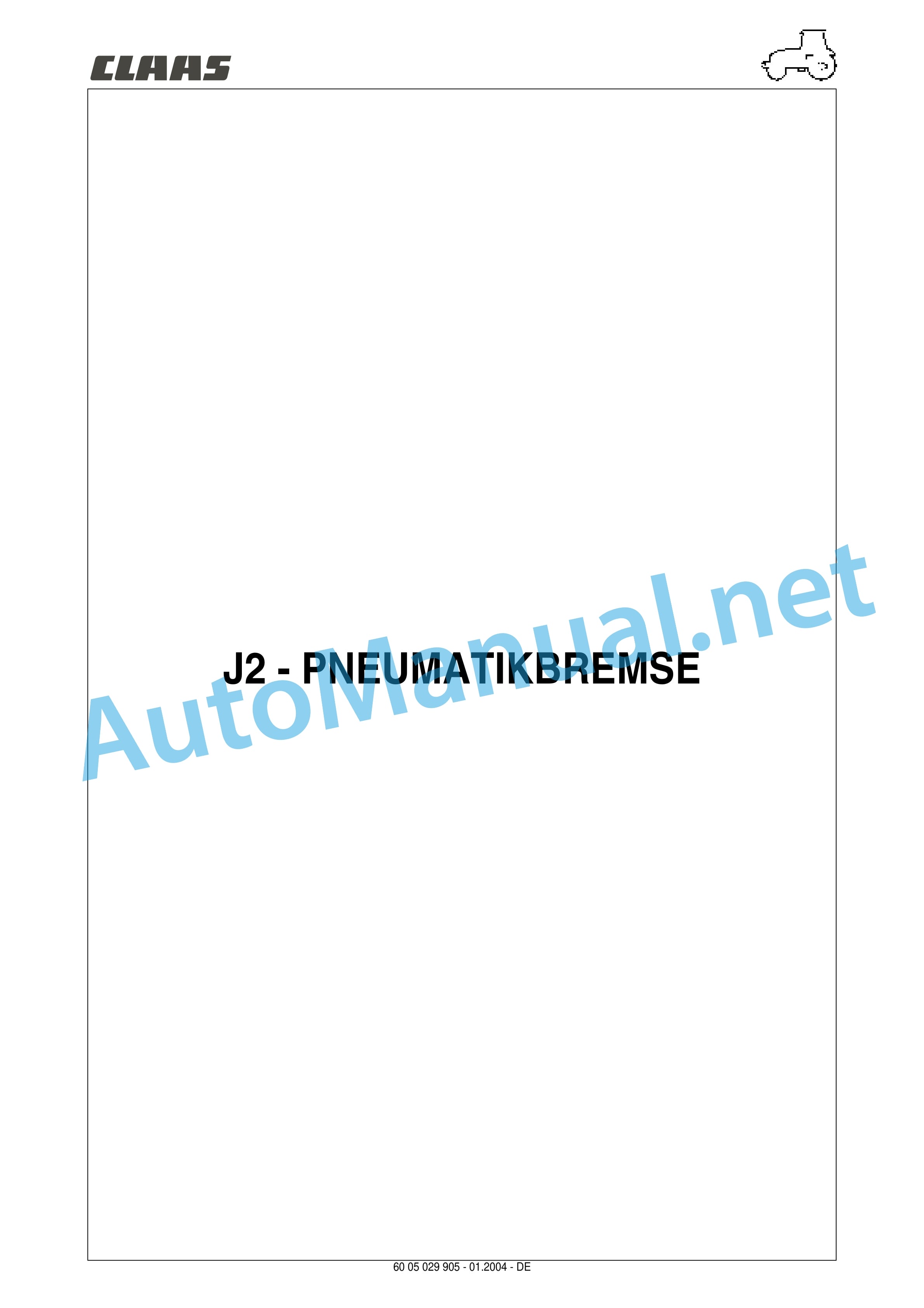 Claas ARES 696-616 RZ, RC, RX (A04) Tractor Repair Manual DE 41 Claas ARES 696-616 RZ, RC, RX (A04) Tractor Repair Manual DE - Image 41