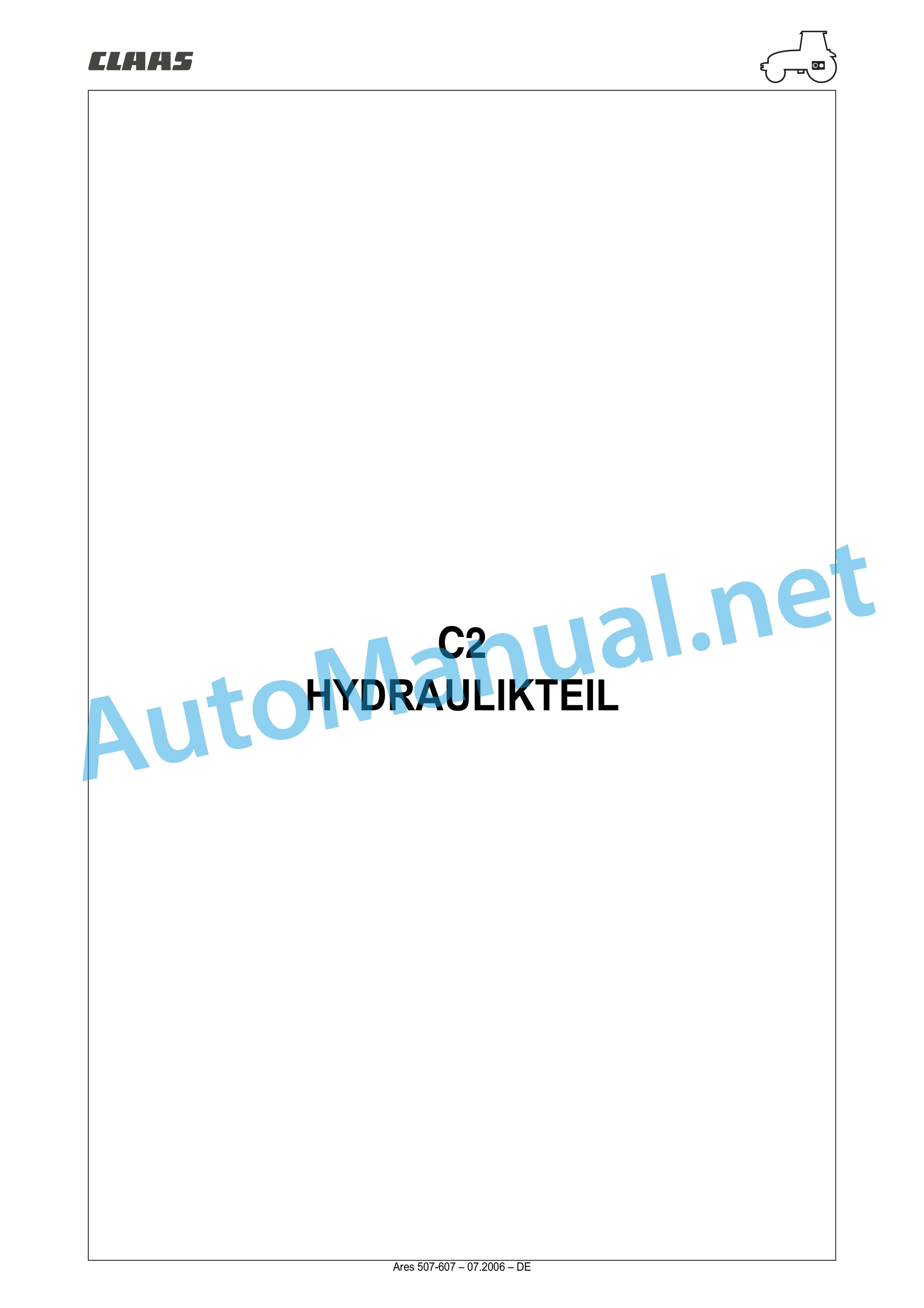 Claas ARES 697-617 ATZ (A03) Tractor Repair Manual DE 12 Claas ARES 697-617 ATZ (A03) Tractor Repair Manual DE - Image 12