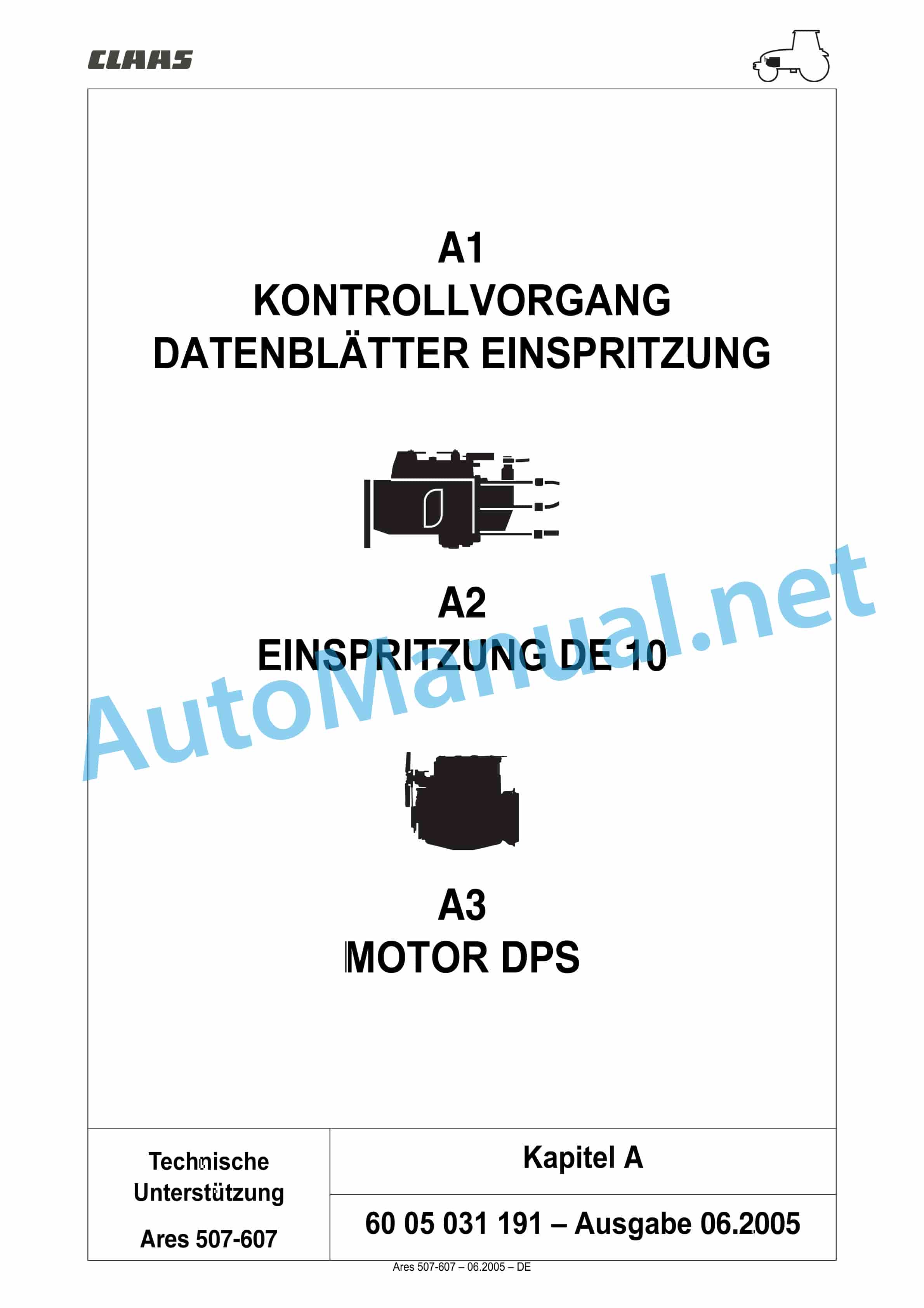 Claas ARES 697-617 ATZ (A03) Tractor Repair Manual DE 2 Claas ARES 697-617 ATZ (A03) Tractor Repair Manual DE - Image 2