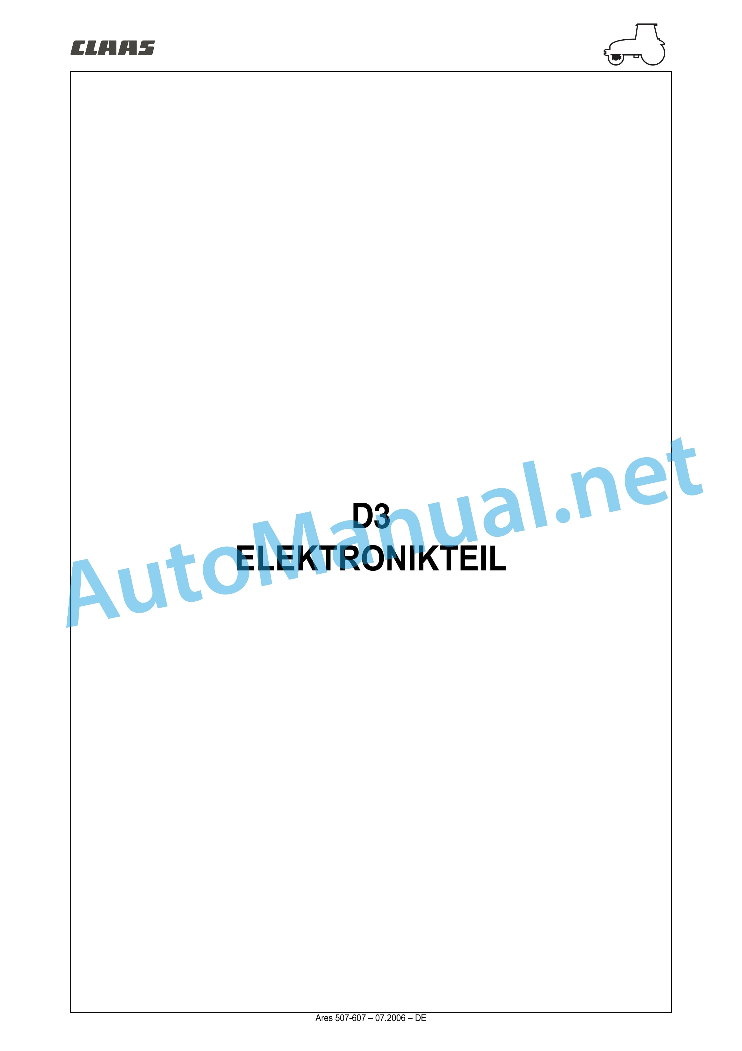 Claas ARES 697-617 ATZ (A03) Tractor Repair Manual DE 21 Claas ARES 697-617 ATZ (A03) Tractor Repair Manual DE - Image 21