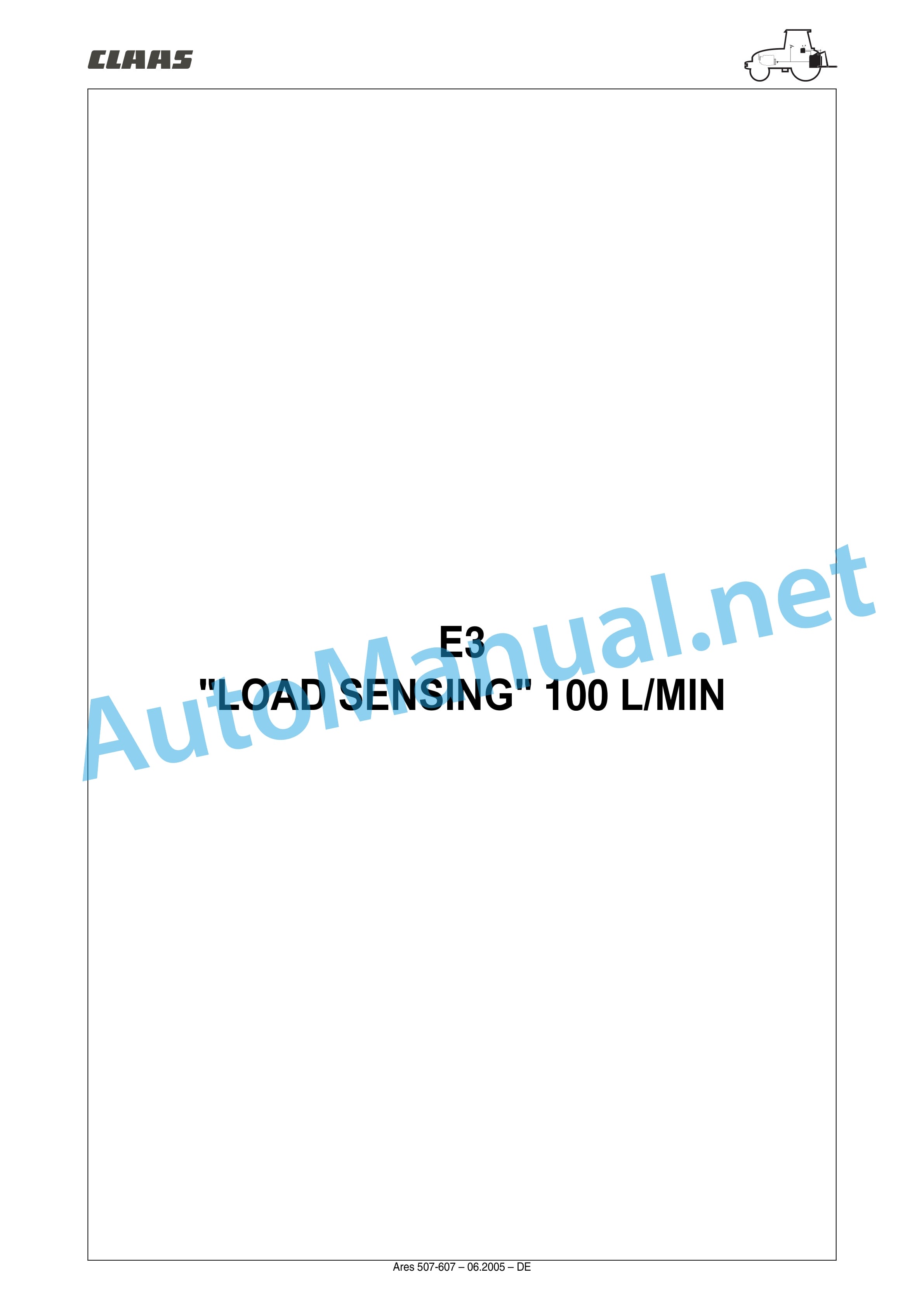 Claas ARES 697-617 ATZ (A03) Tractor Repair Manual DE 25 Claas ARES 697-617 ATZ (A03) Tractor Repair Manual DE - Image 25