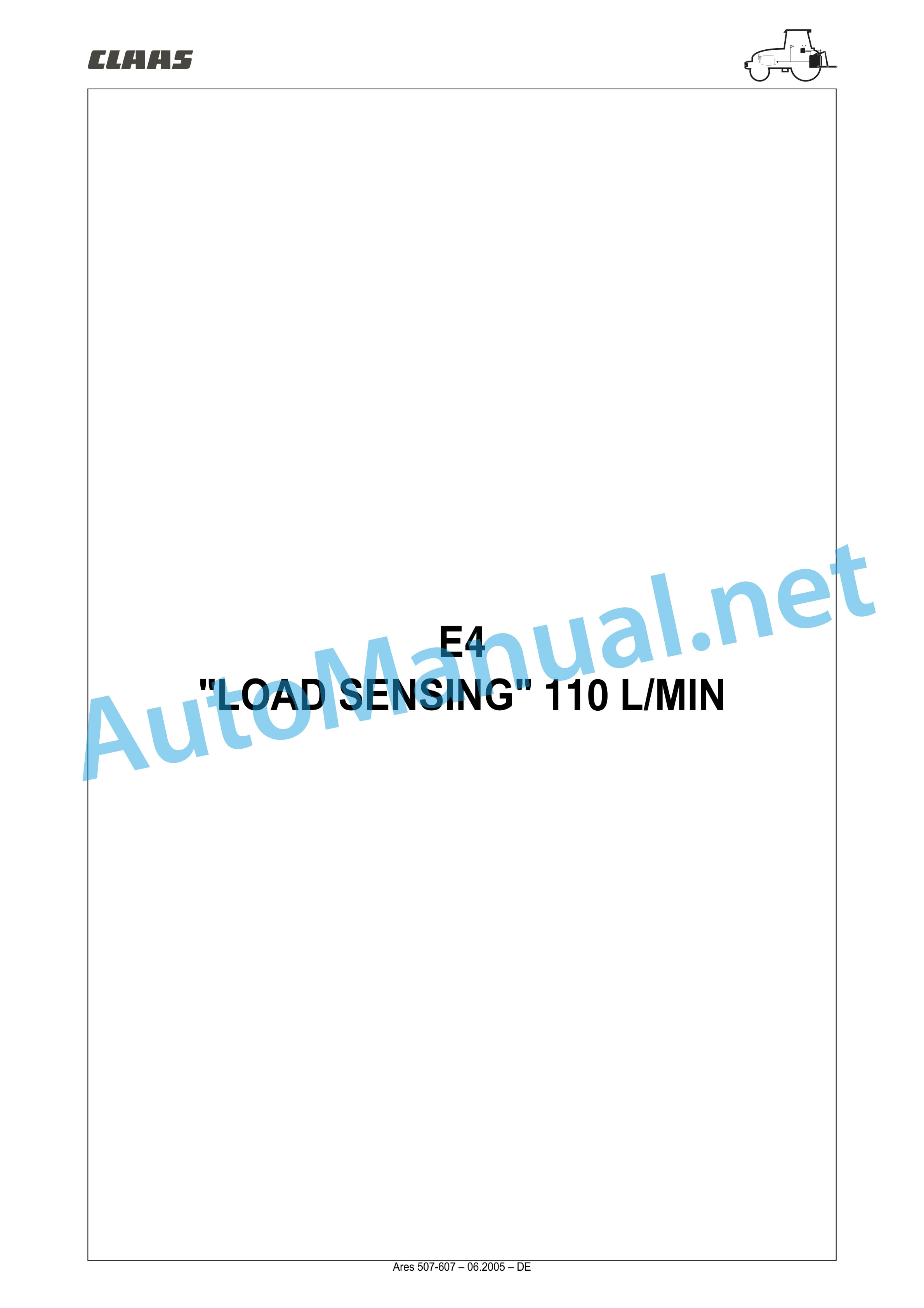 Claas ARES 697-617 ATZ (A03) Tractor Repair Manual DE 26 Claas ARES 697-617 ATZ (A03) Tractor Repair Manual DE - Image 26