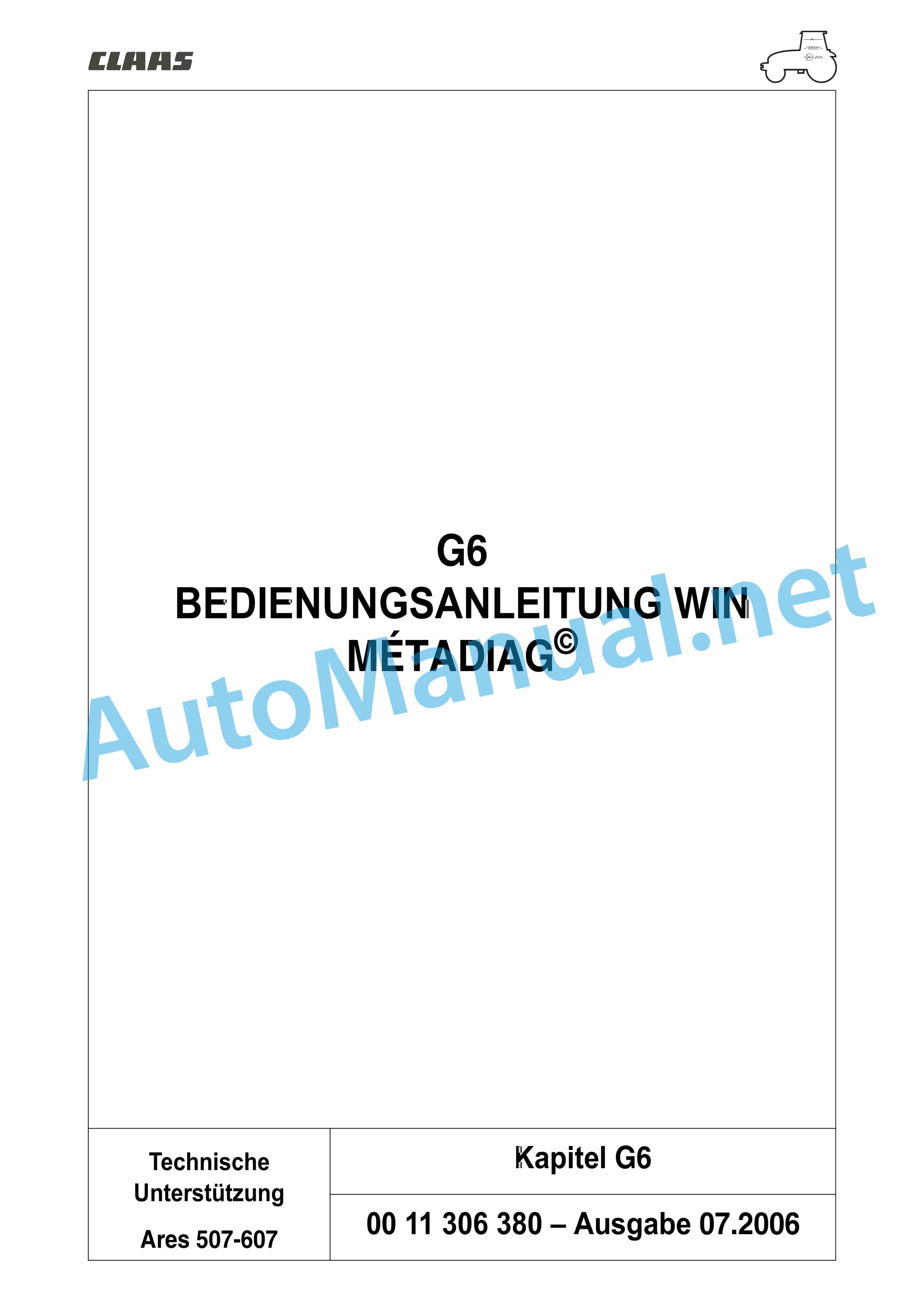 Claas ARES 697-617 ATZ (A03) Tractor Repair Manual DE 39 Claas ARES 697-617 ATZ (A03) Tractor Repair Manual DE - Image 39