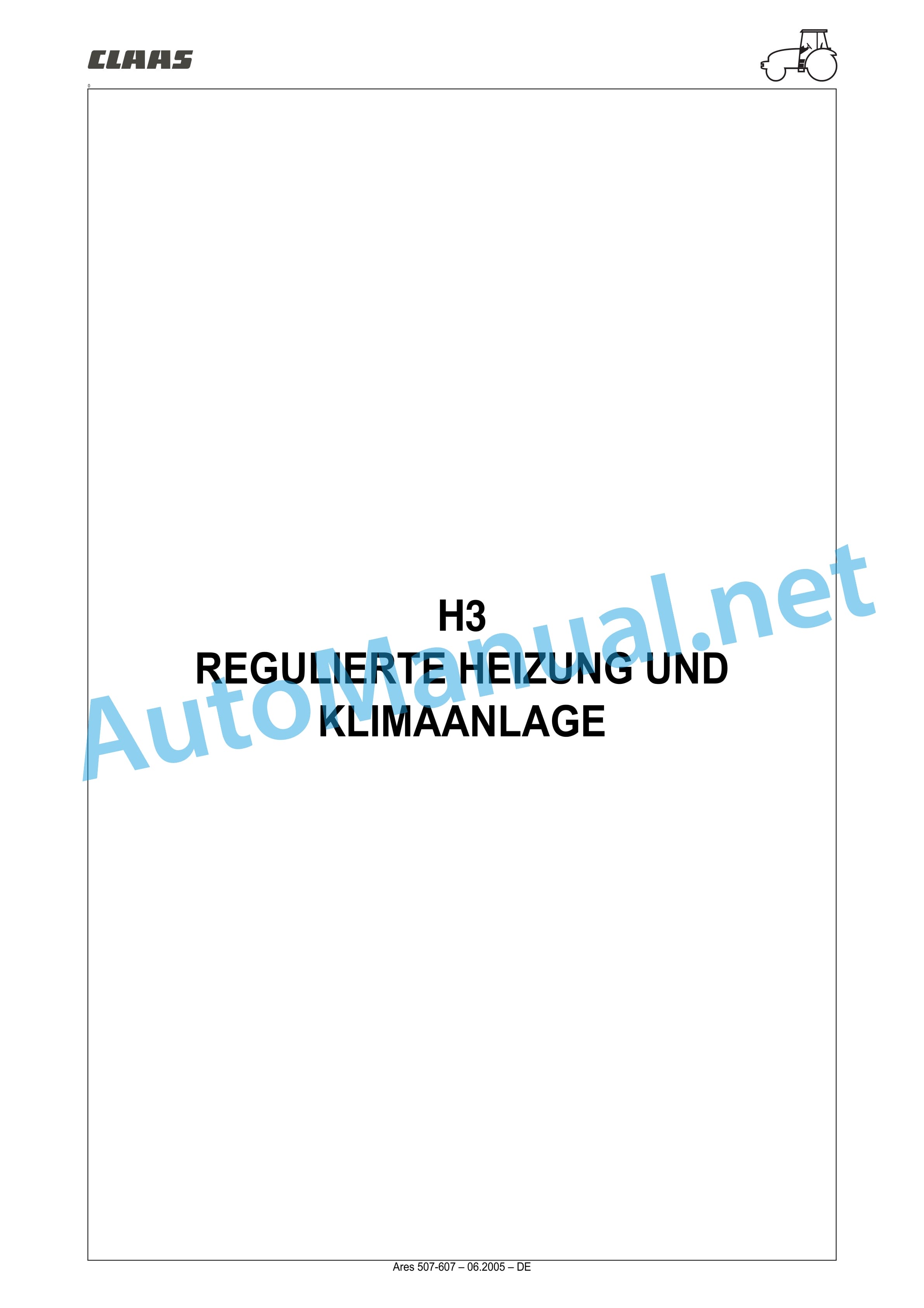 Claas ARES 697-617 ATZ (A03) Tractor Repair Manual DE 43 Claas ARES 697-617 ATZ (A03) Tractor Repair Manual DE - Image 43