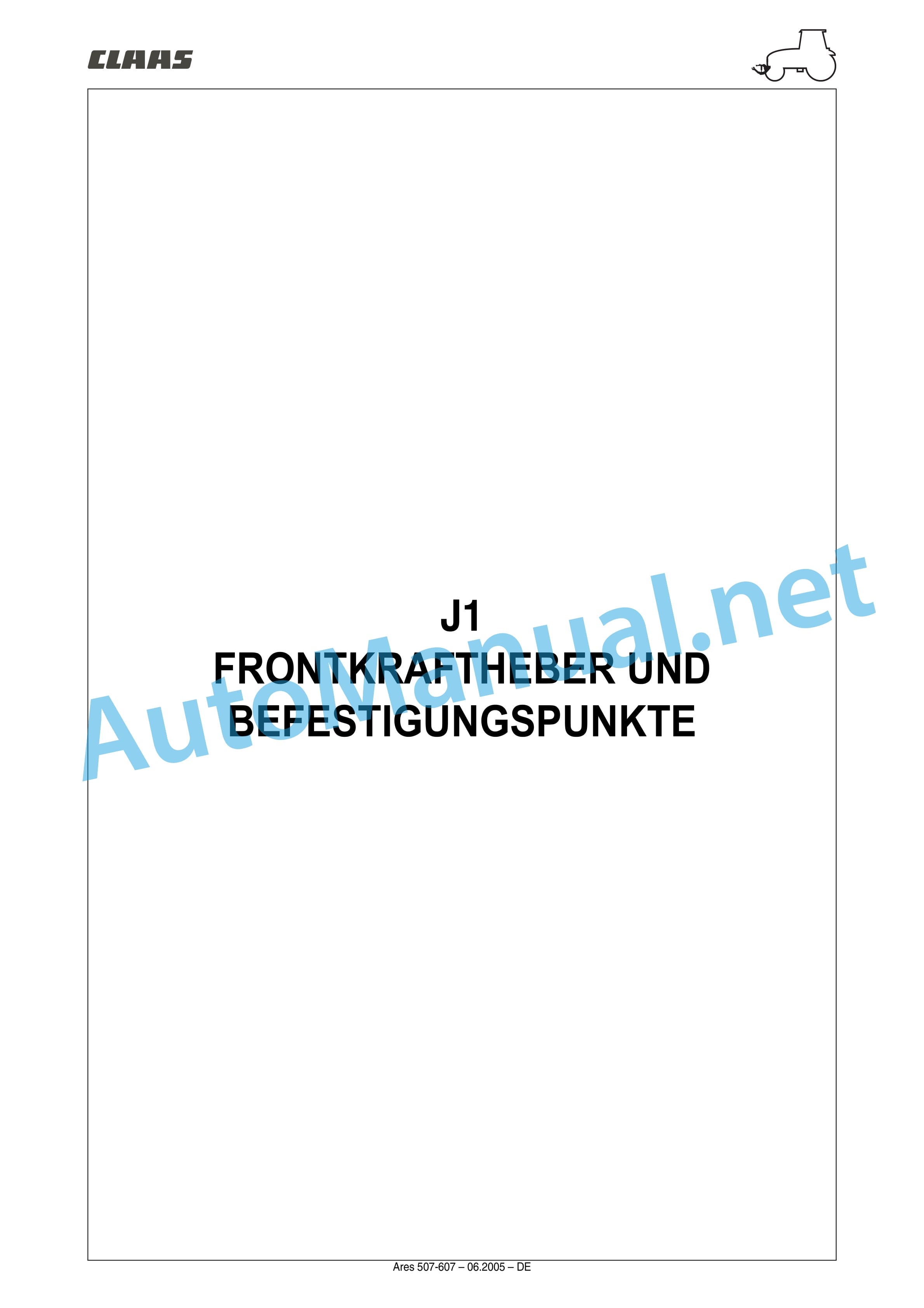 Claas ARES 697-617 ATZ (A03) Tractor Repair Manual DE 45 Claas ARES 697-617 ATZ (A03) Tractor Repair Manual DE - Image 45
